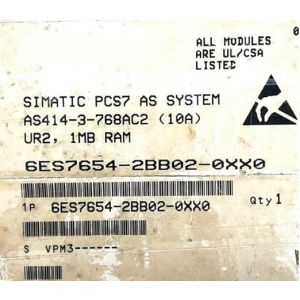 6ES7654-2BB02-0XX0, SIMATIC PCS7 . AS414-3-768AC2 (10A), COMPL. AS WITH CPU S7-414-3, 115/230 VAC/ MAIN MEM. 2X384KB