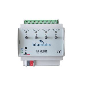BLUMOTIX BX-MFB04 4-Channel KNX Multifunction Actuator (16A, 4 DIN)
