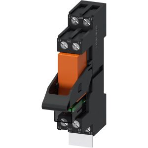 LZS_RT4A4L24, plug-in relay complete unit, 2 changeover contacts, 24 V DC, LED module red.