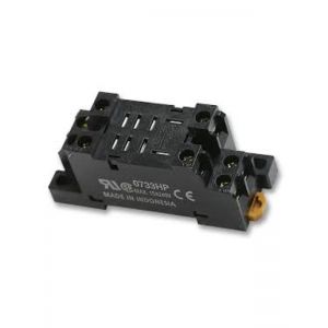 PYF-08A-E, Socket, DIN rail/surface mounting, 8-pin, screw terminals.