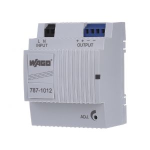 787‑1012, Wago, Switched-mode power supply; Compact; 1-phase; 24 VDC output voltage; 2.5 A output current